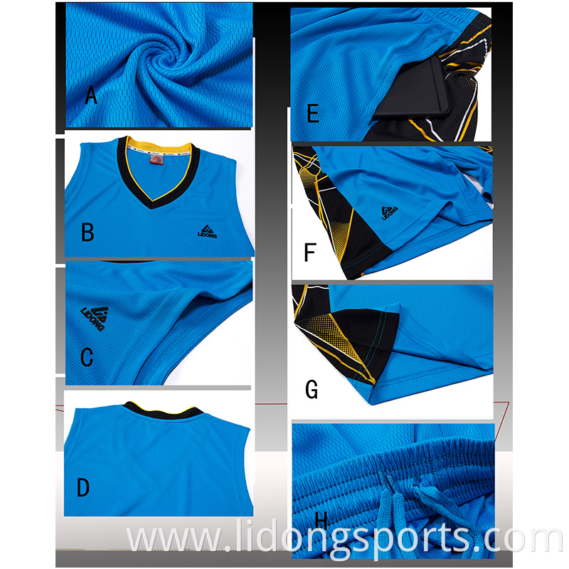 2021 Sportswear Men Basketball Uniform Shirt Shorts Team Training Suit